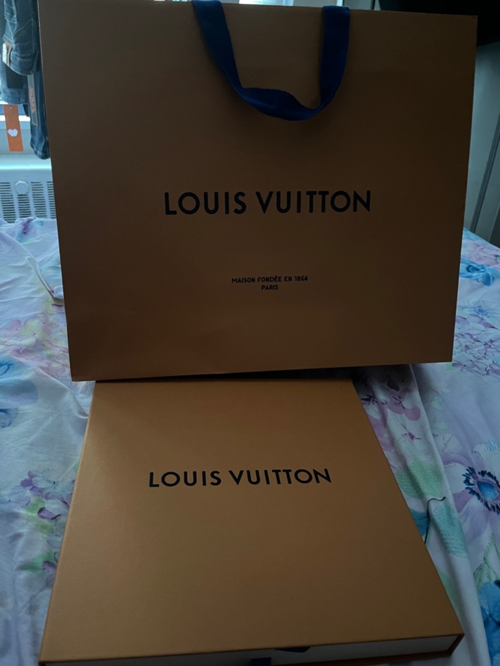 Louis Vuitton Orange Packaging Set with Navy Accents - Picture 8 of 11